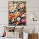 Tropical Birds In Paradise Flower field Painting - Bird Wall Art Prints