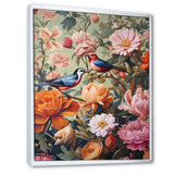 Tropical Birds In Paradise Flower field Painting - Bird Wall Art Prints