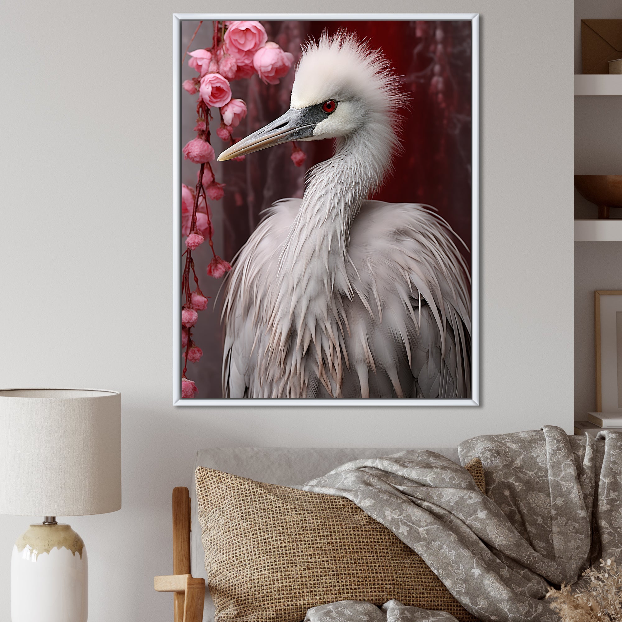 Majestic White Bird Nature Photography - Bird Living Room Wall Art