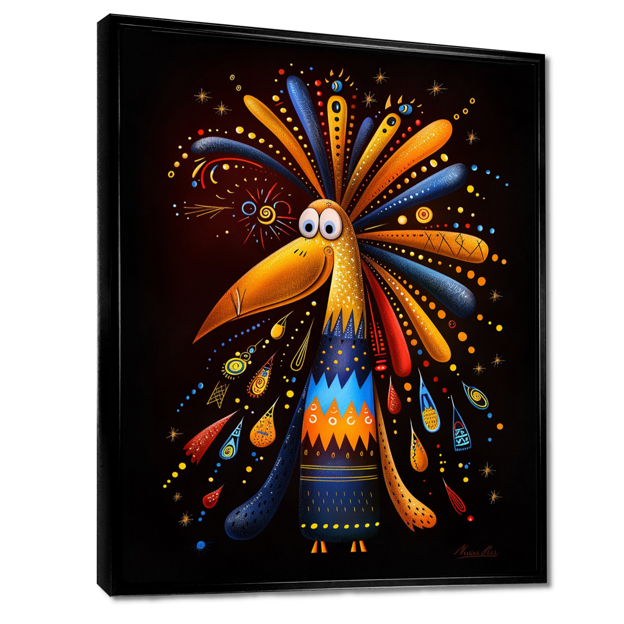 Friendly Colorful Paradise Bird - Bird Bedroom Wall Art