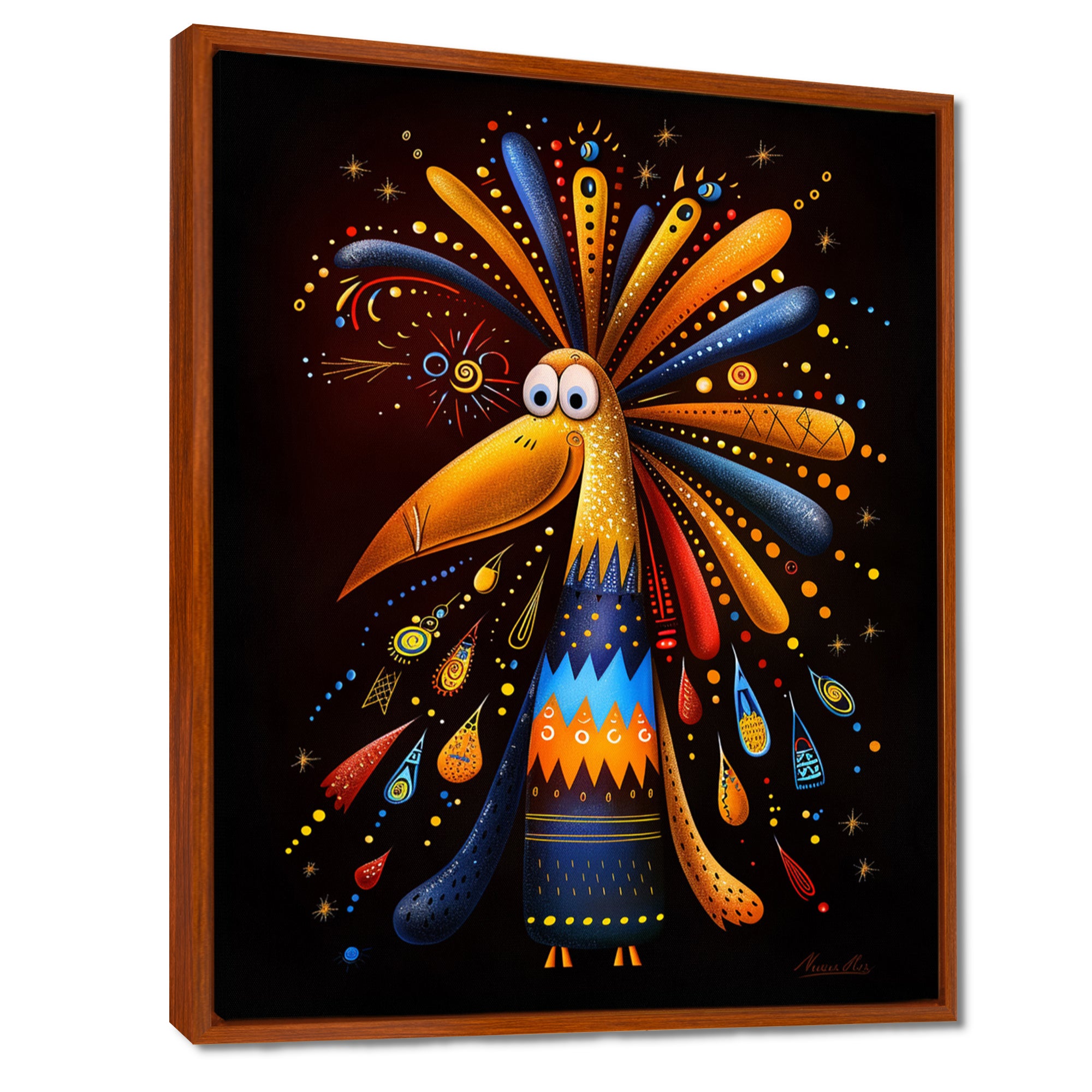 Friendly Colorful Paradise Bird - Bird Bedroom Wall Art