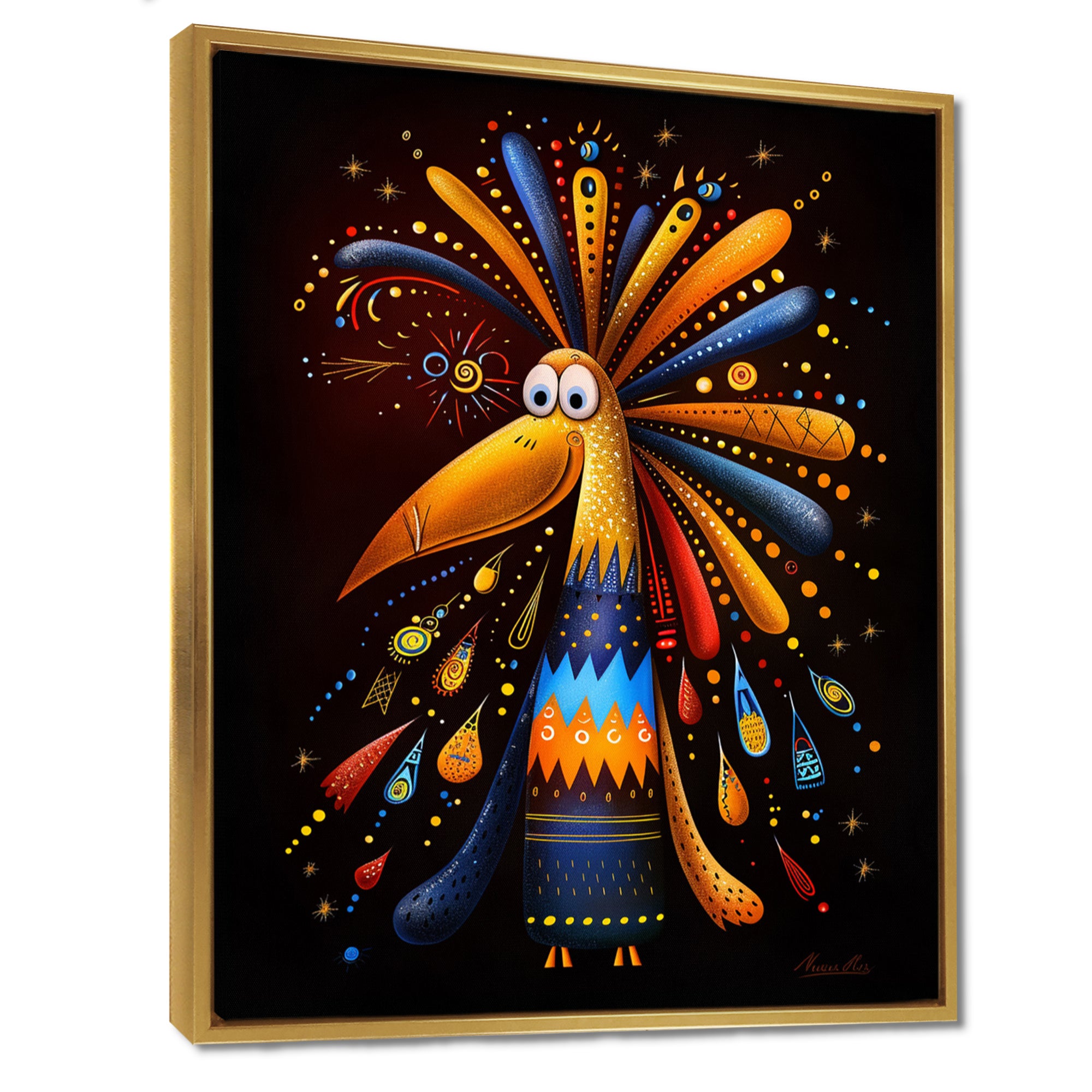 Friendly Colorful Paradise Bird - Bird Bedroom Wall Art