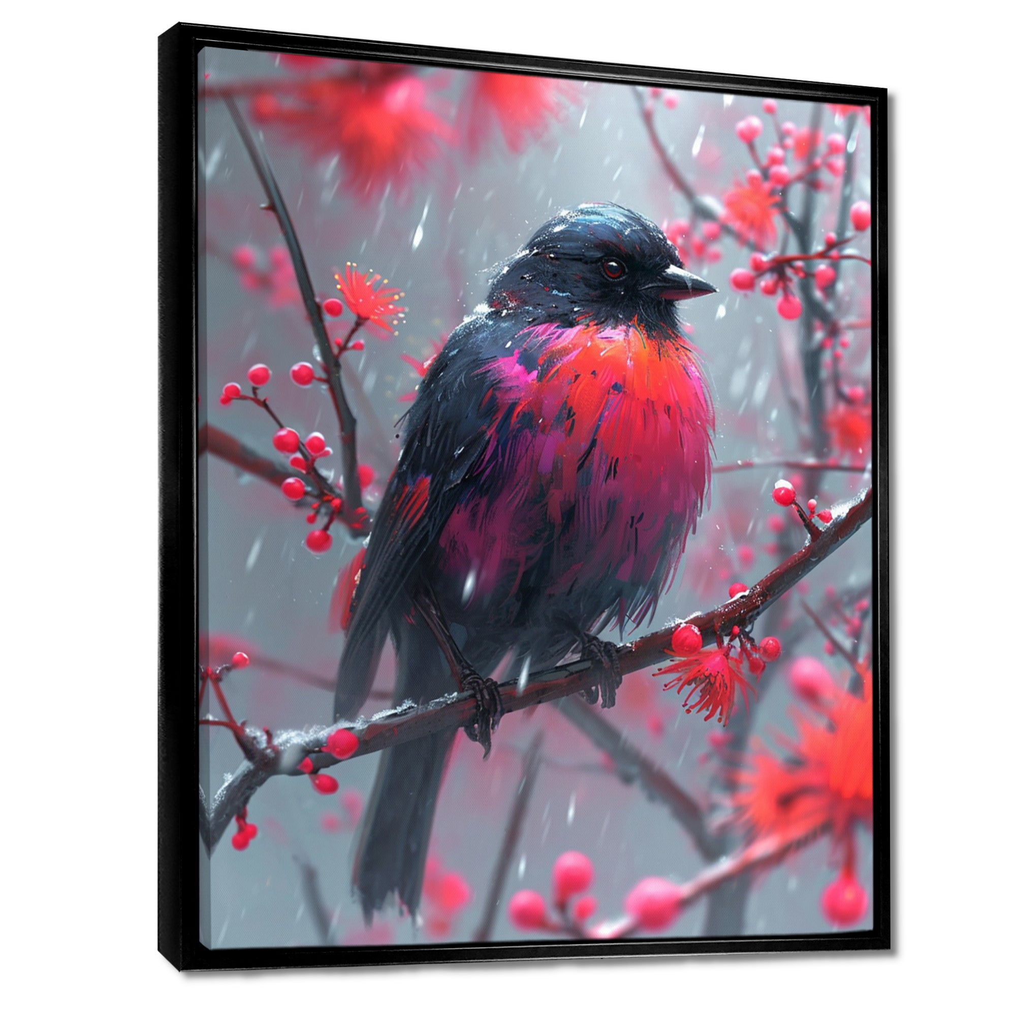 Cardinal Bird On Branch Christmas Wood - Bird Bedroom Wall Art
