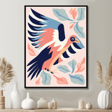 Eagle Retro Illustration - Bird Floral Wall Decor