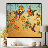 Kolibri Birds Drinking Flower Nectar - Bird Wall Art Prints