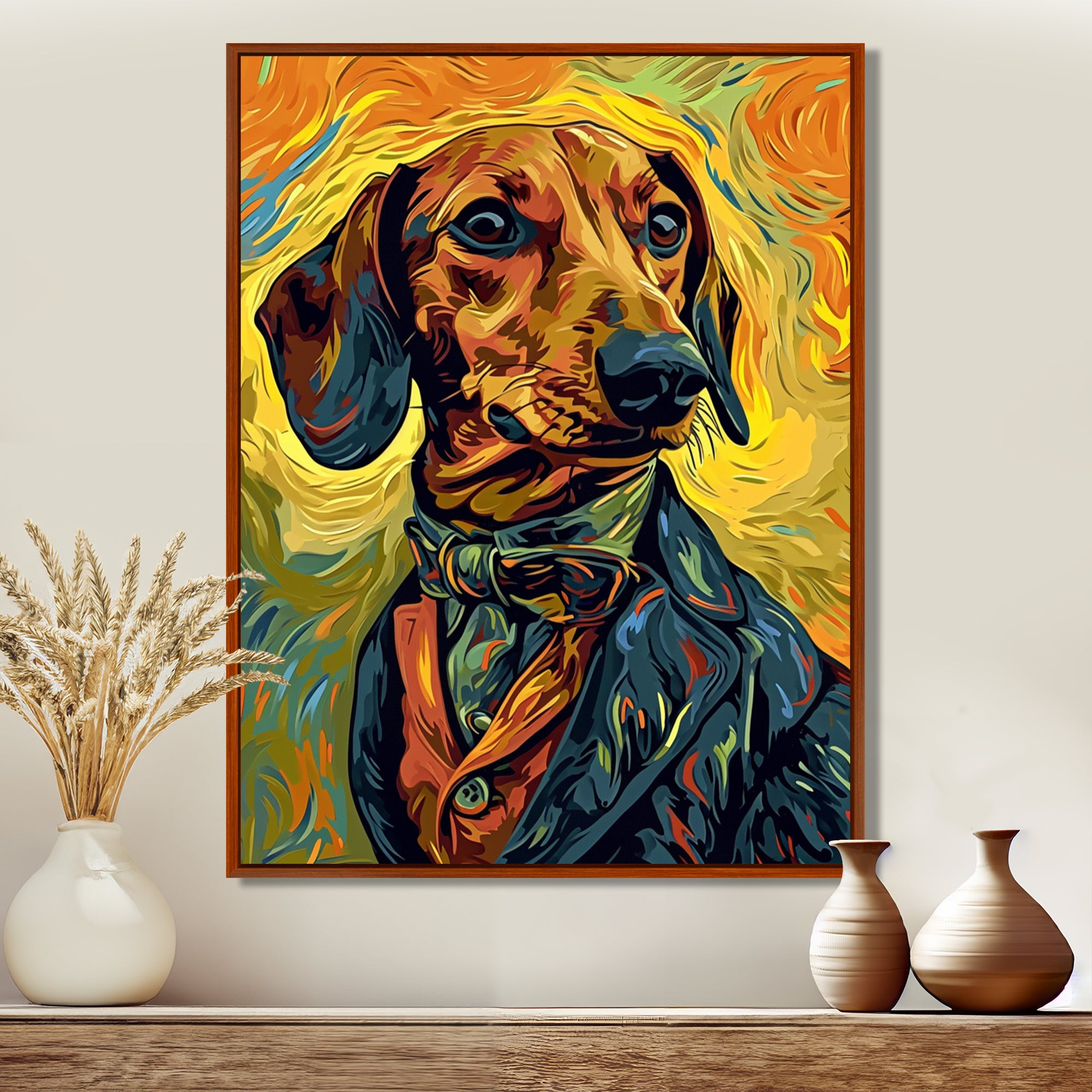 Stylish Dachshund In Elegant Suit - Dog Dachshund Wall Decor