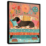Dachshund Resting On The Couch Boho Interior - Dog Dachshund Wall Decor