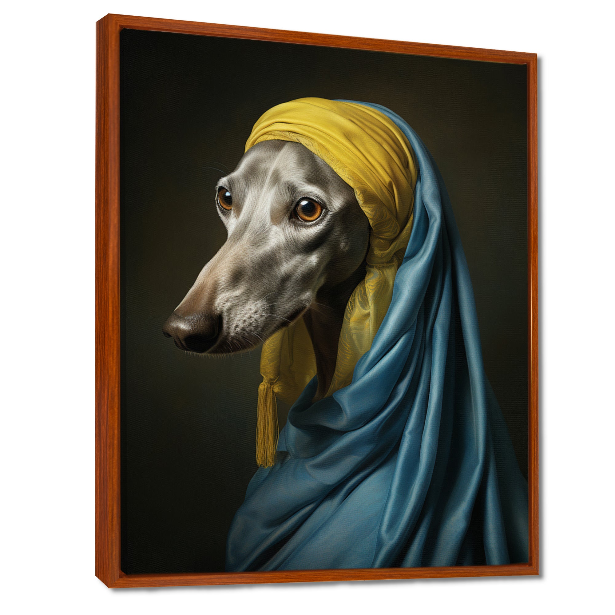 Elegant Portrait Of Greyhound - Dog Wall Art Prints