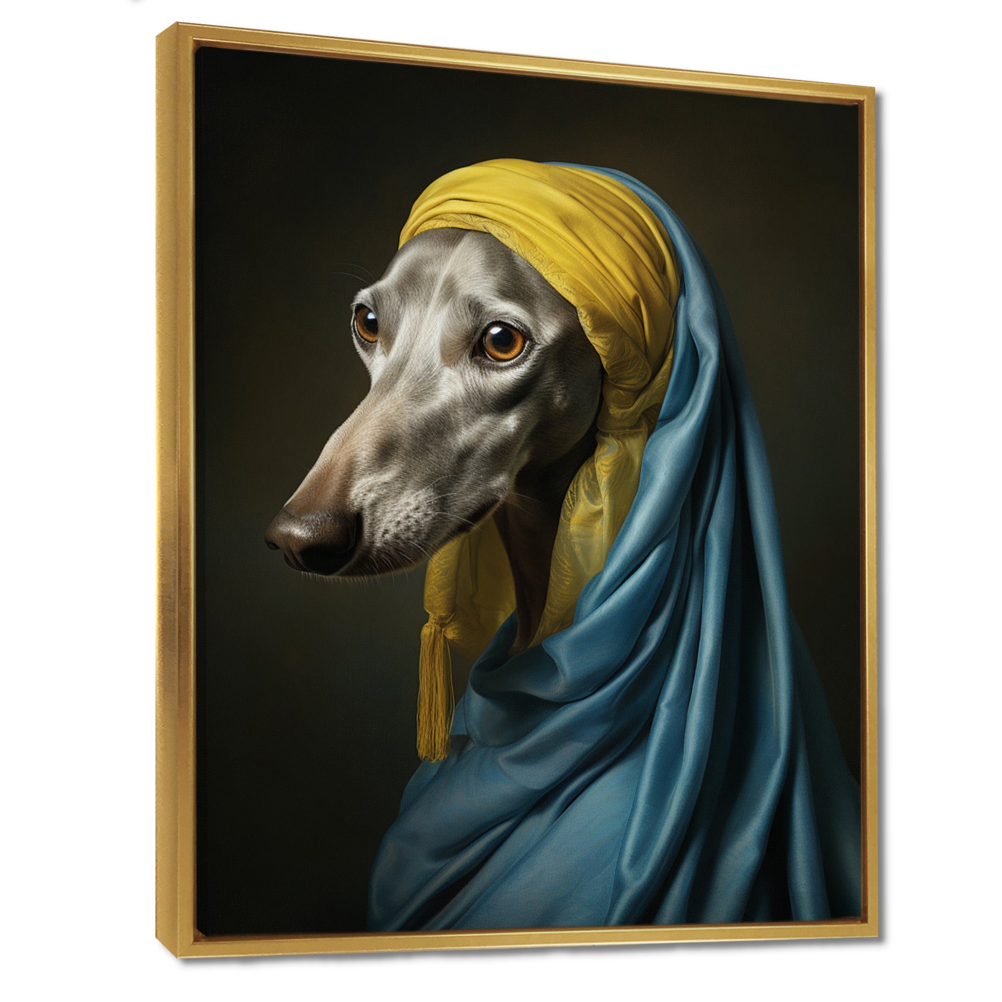 Elegant Portrait Of Greyhound - Dog Wall Art Prints