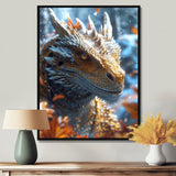 Majestic Dragon Fantasy Portrait - Dragons Home Decor Art