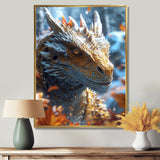 Majestic Dragon Fantasy Portrait - Dragons Home Decor Art