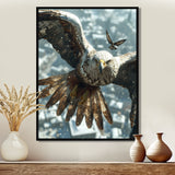 Majestic Eagle Roaming The Winter Sky - Eagle Wall Decor