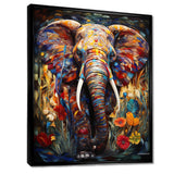 Colorful Elephant With Blooming Flowers - Elephant Fashion Wall Art Prints