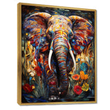 Colorful Elephant With Blooming Flowers - Elephant Fashion Wall Art Prints