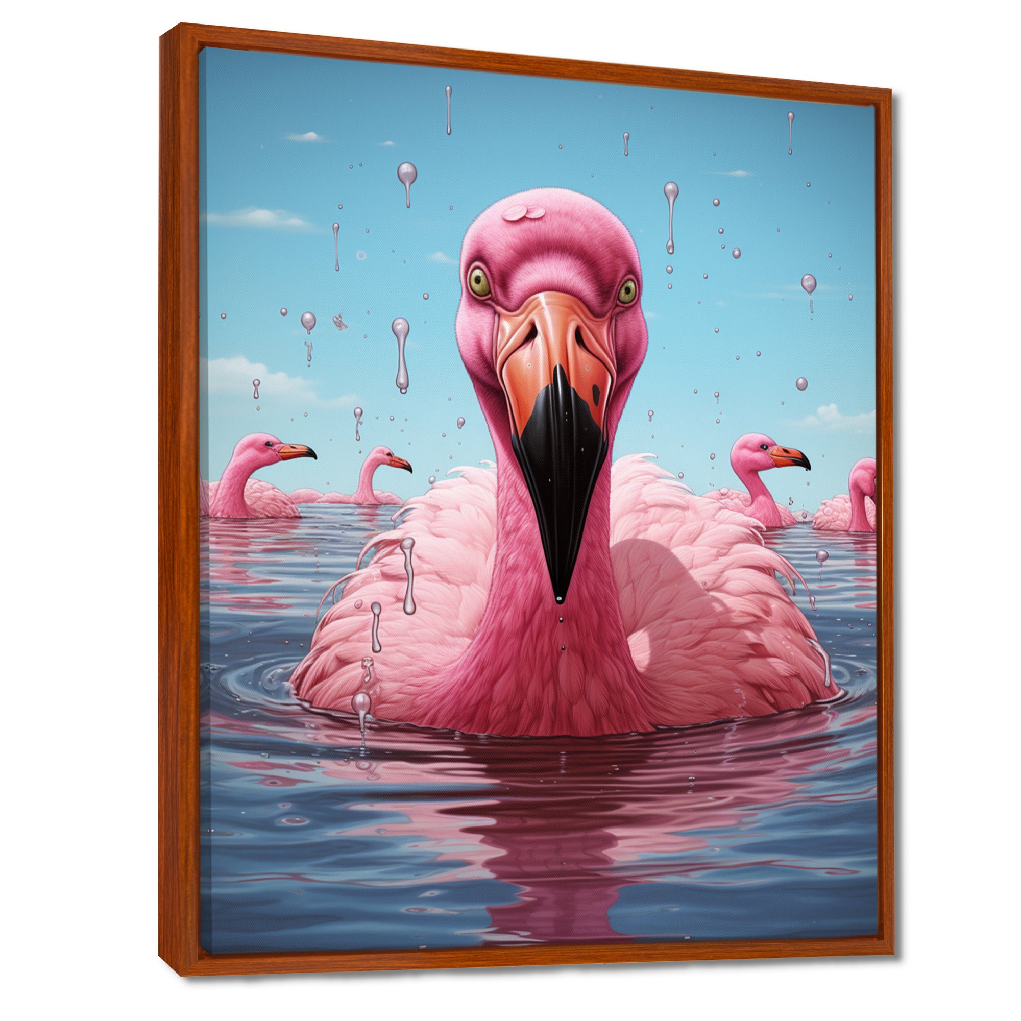 Pink Flamingo Family Celebration - Flamingo Wall Decor