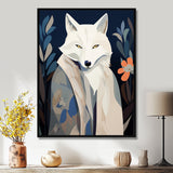 Gracious Fox Mysterious Retro Illustration - Fox Home Decor Art