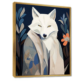 Gracious Fox Mysterious Retro Illustration - Fox Home Decor Art