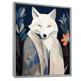 Gracious Fox Mysterious Retro Illustration - Fox Home Decor Art