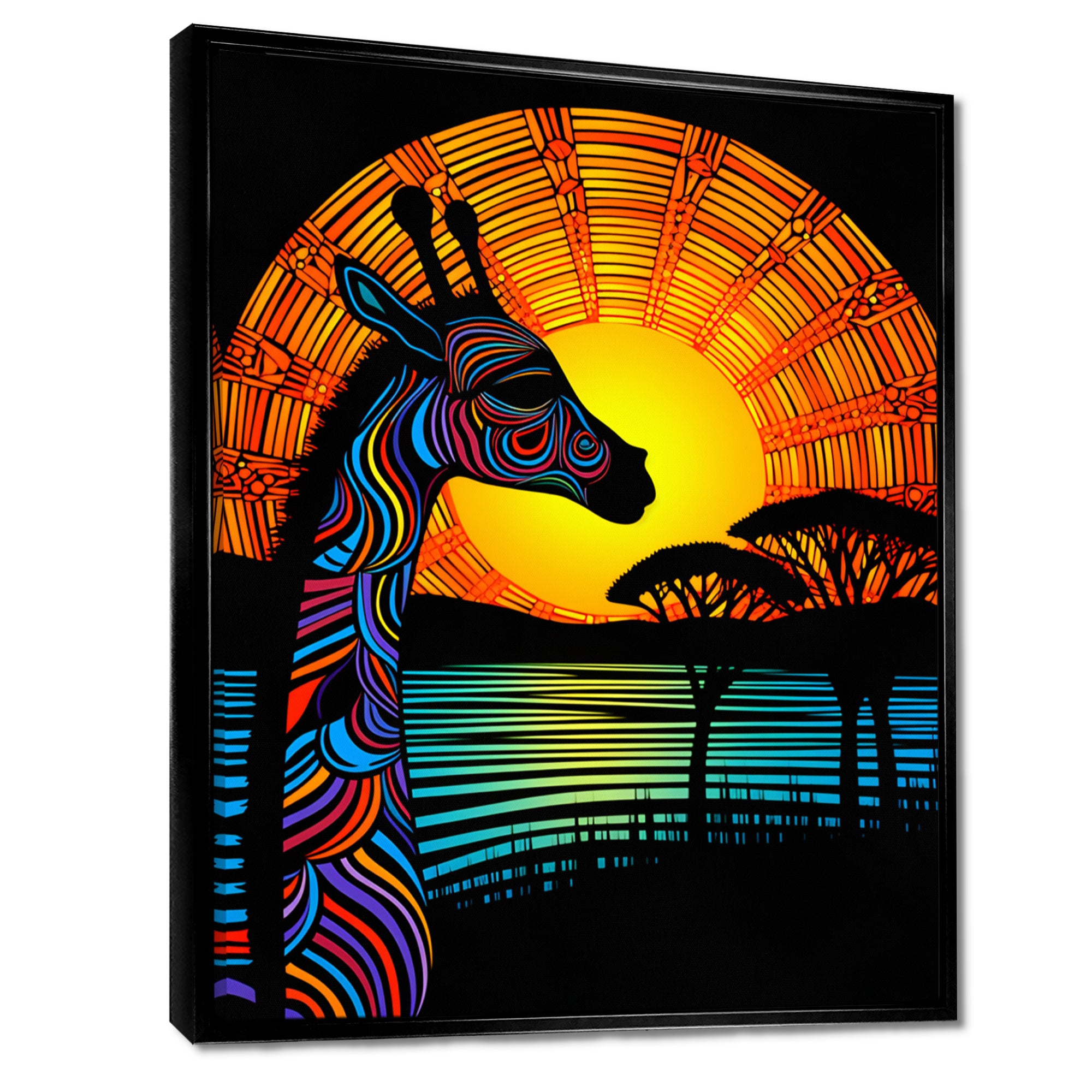 Gorgeous Giraffe Magical Sunset - Giraffe Wall Decor