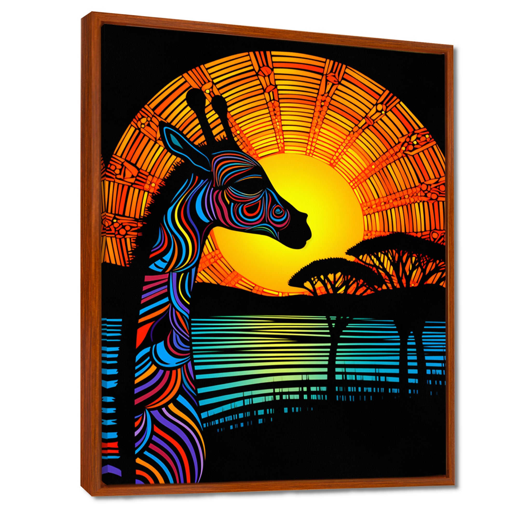 Gorgeous Giraffe Magical Sunset - Giraffe Wall Decor