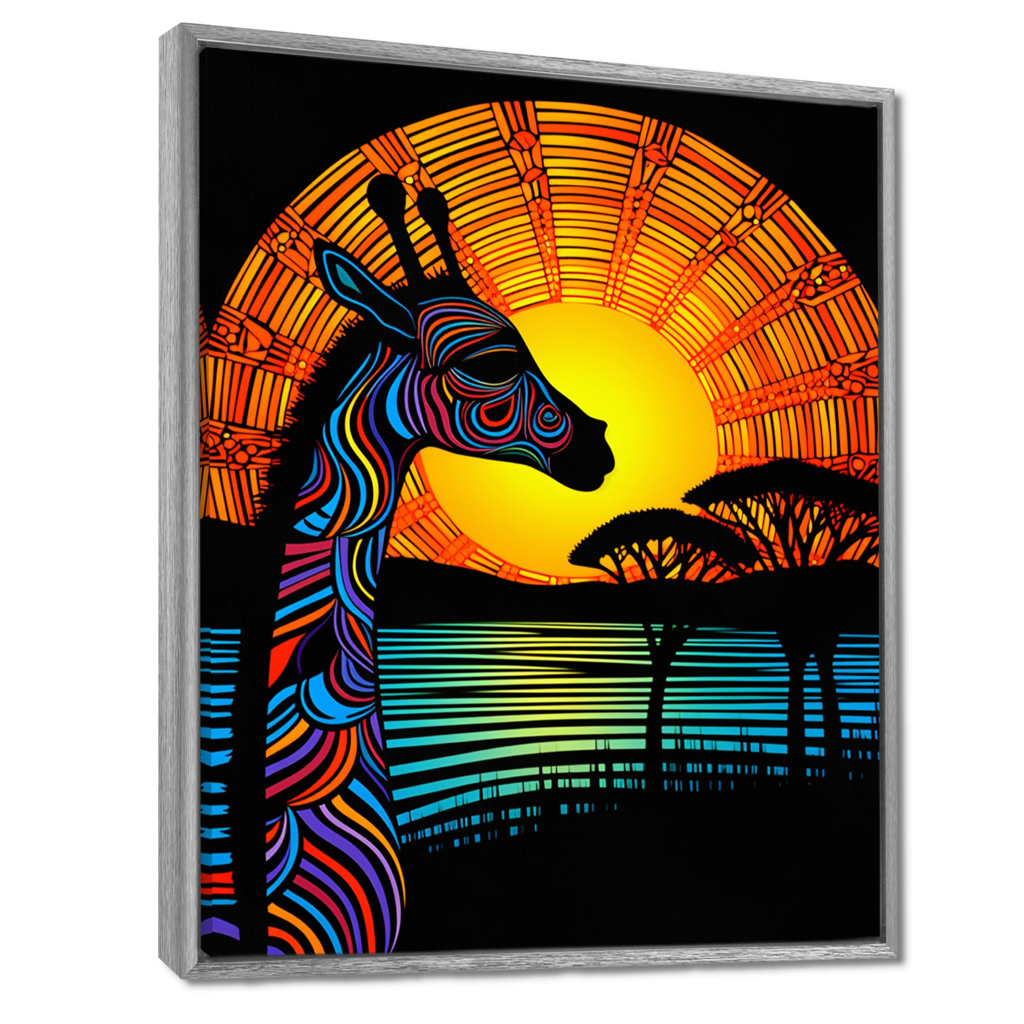 Gorgeous Giraffe Magical Sunset - Giraffe Wall Decor