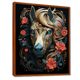 Future Horse Portrait Blooming Flowers - Horse Bedroom Wall Art