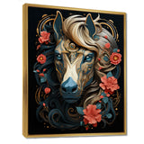 Future Horse Portrait Blooming Flowers - Horse Bedroom Wall Art