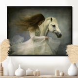White Dancer With White Horse - Horse Wall Art Prints