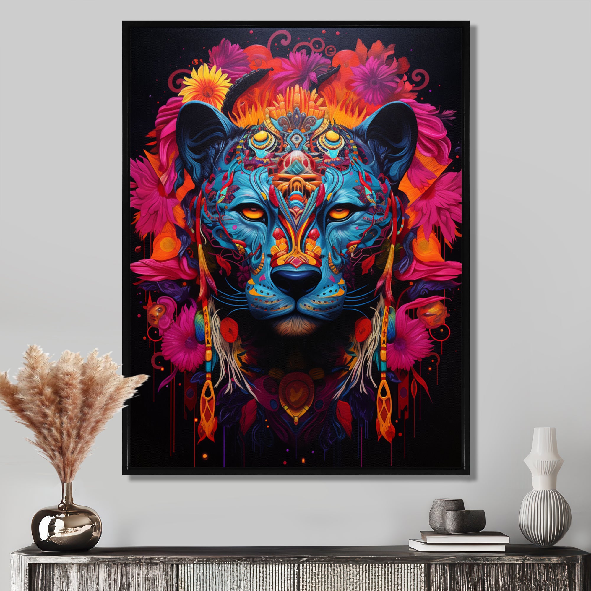 Tribe Of The Blue Jaguar - Leopard Wall Decor