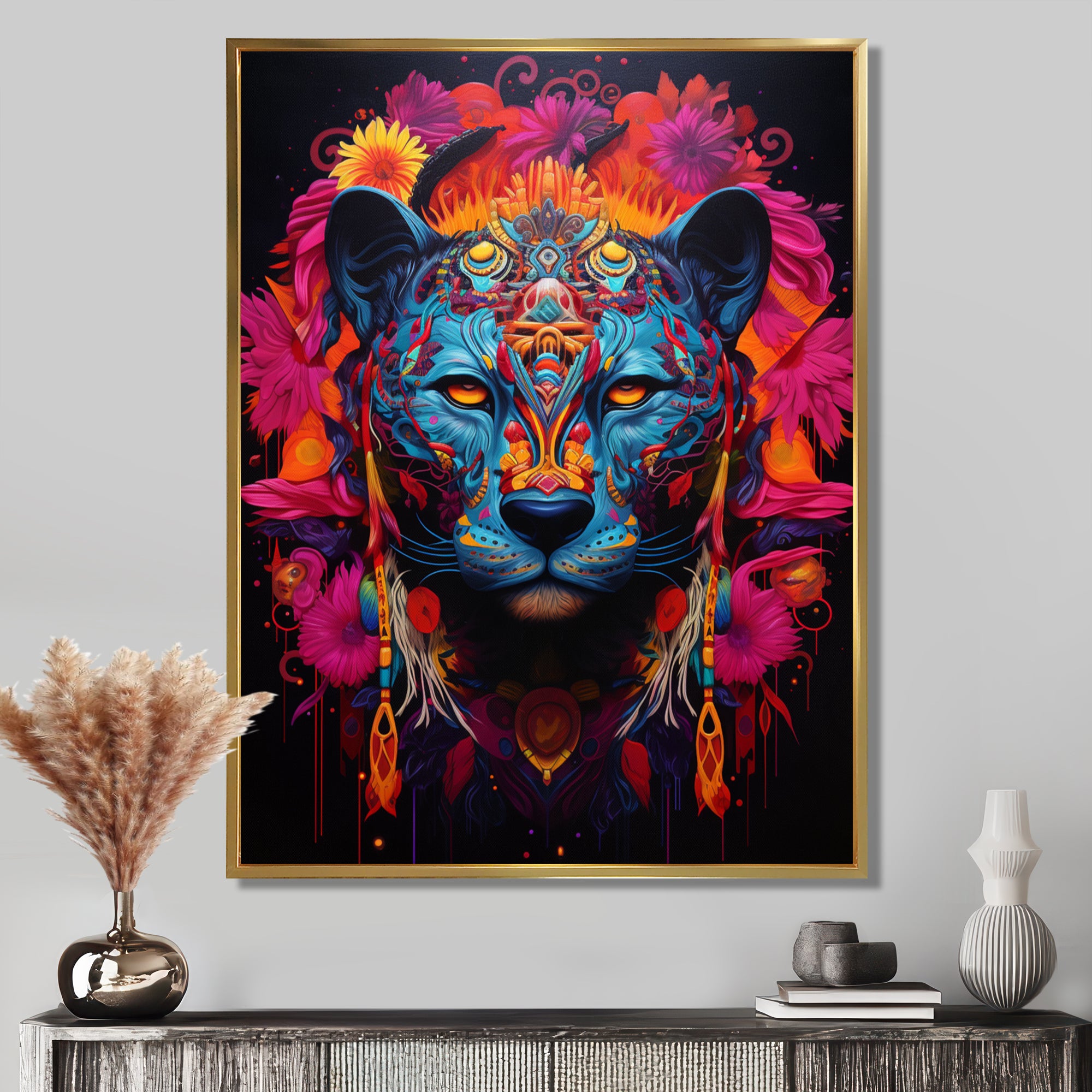 Tribe Of The Blue Jaguar - Leopard Wall Decor