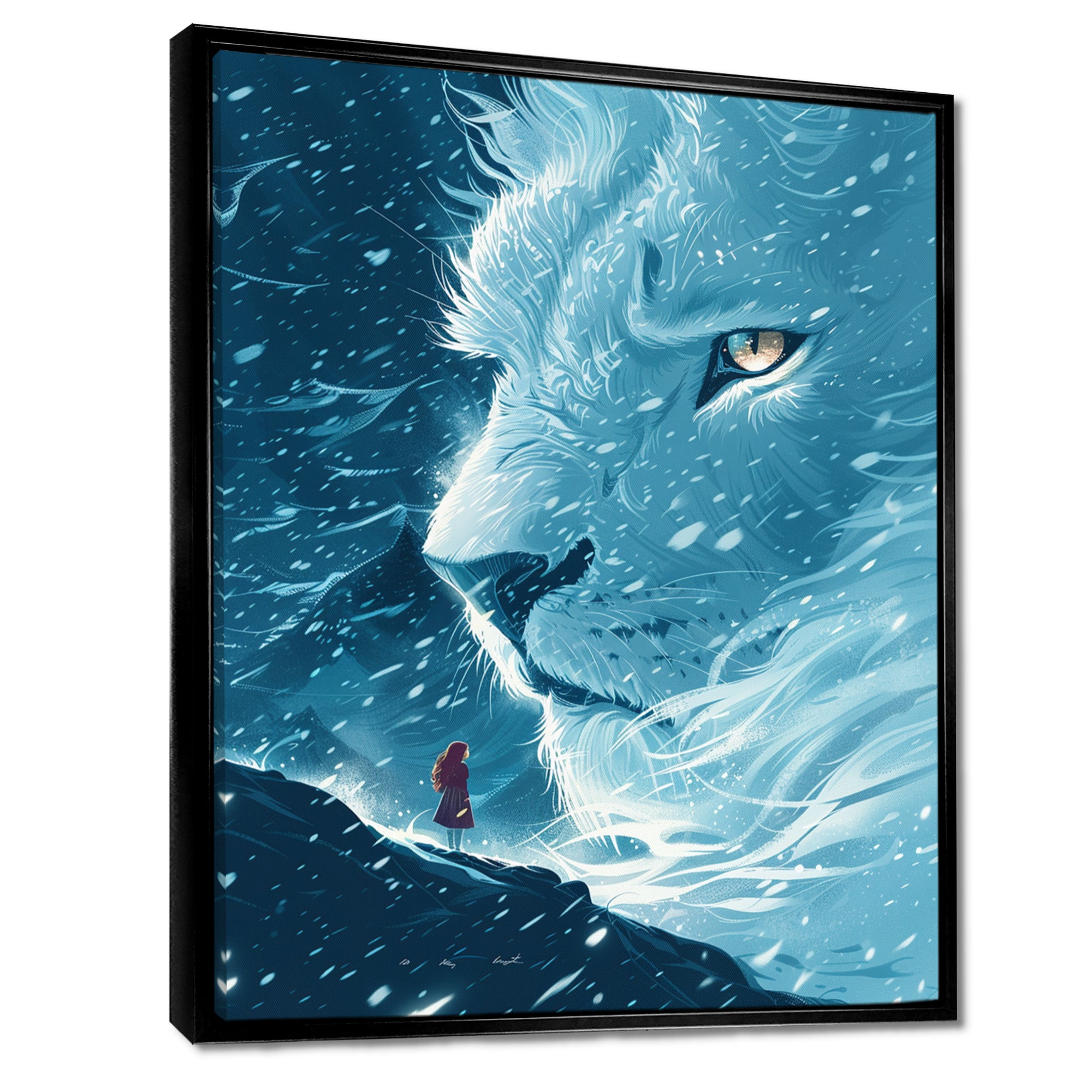 Spirit Of The White Lion Fantasy - Lion Home Decor Art