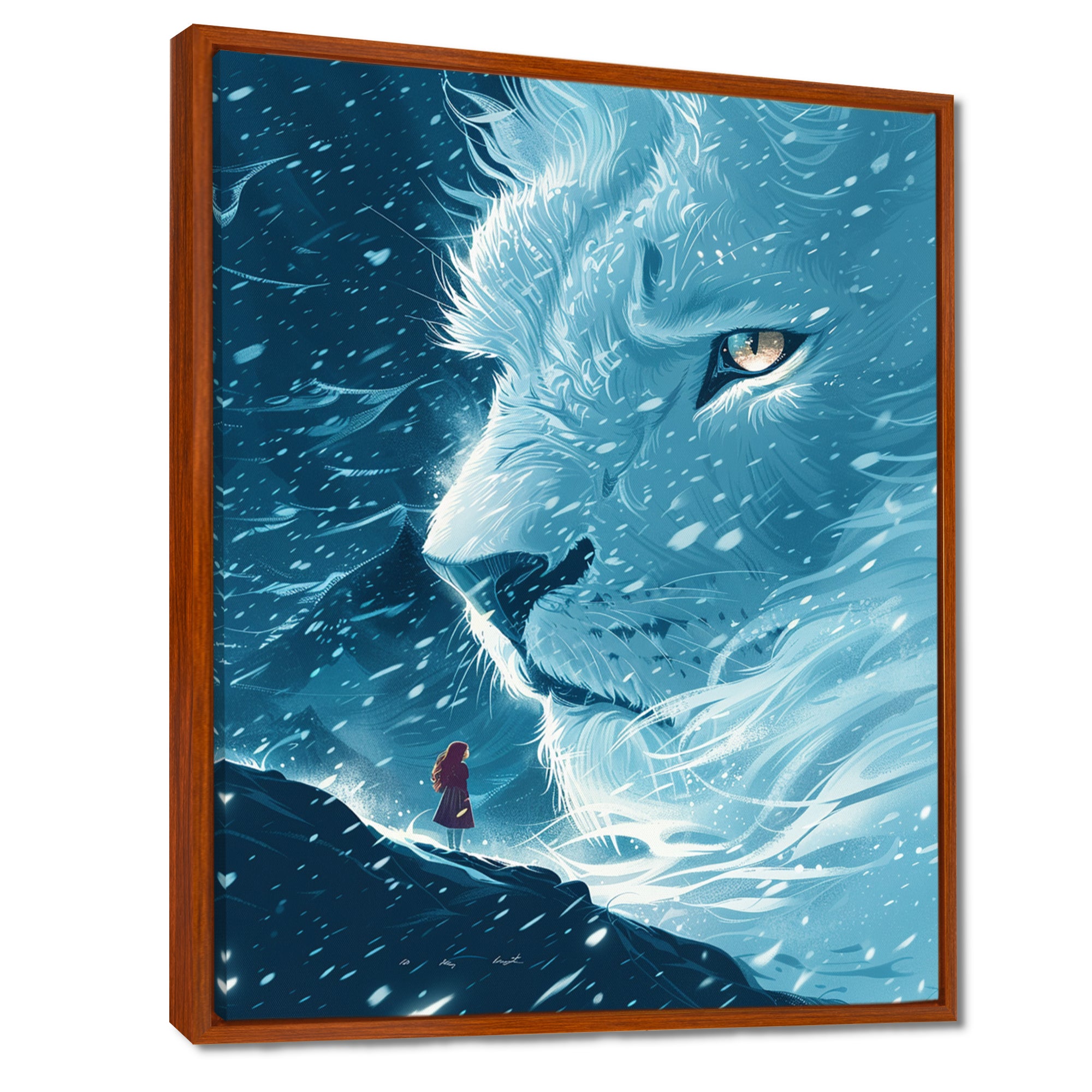 Spirit Of The White Lion Fantasy - Lion Home Decor Art