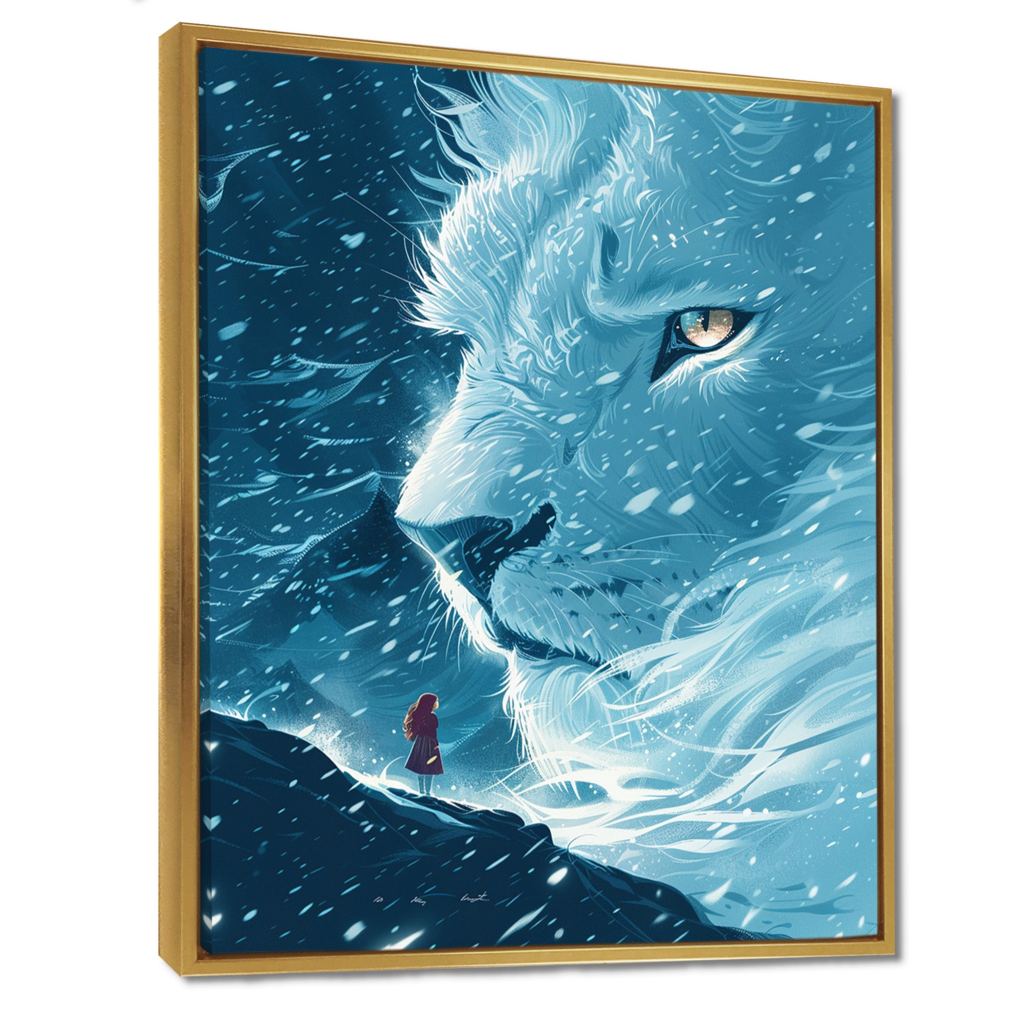 Spirit Of The White Lion Fantasy - Lion Home Decor Art