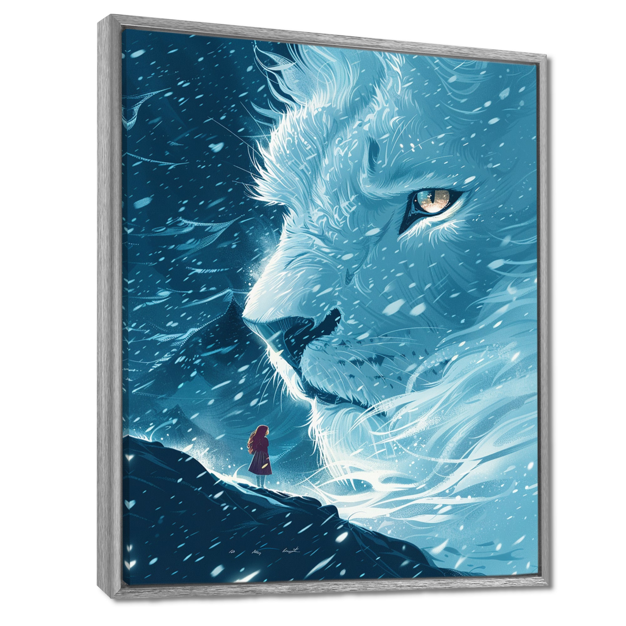 Spirit Of The White Lion Fantasy - Lion Home Decor Art
