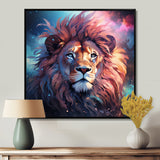 Majestic Lion Wild Night Glory - Lion Canvas Wall Art