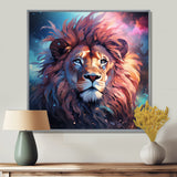 Majestic Lion Wild Night Glory - Lion Canvas Wall Art