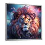 Majestic Lion Wild Night Glory - Lion Canvas Wall Art