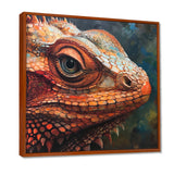 Smirky Red Lizard Portrait - Lizard Wall Art Prints