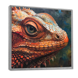 Smirky Red Lizard Portrait - Lizard Wall Art Prints