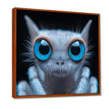 Macro Close-up Of Cute Spider Creature - Insects & Bugs Framed Canvas Art