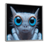 Macro Close-up Of Cute Spider Creature - Insects & Bugs Framed Canvas Art