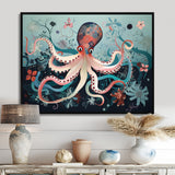 Octopus Deep Sea Retro - Octopus Home Decor Art