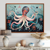 Octopus Deep Sea Retro - Octopus Home Decor Art