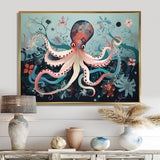 Octopus Deep Sea Retro - Octopus Home Decor Art