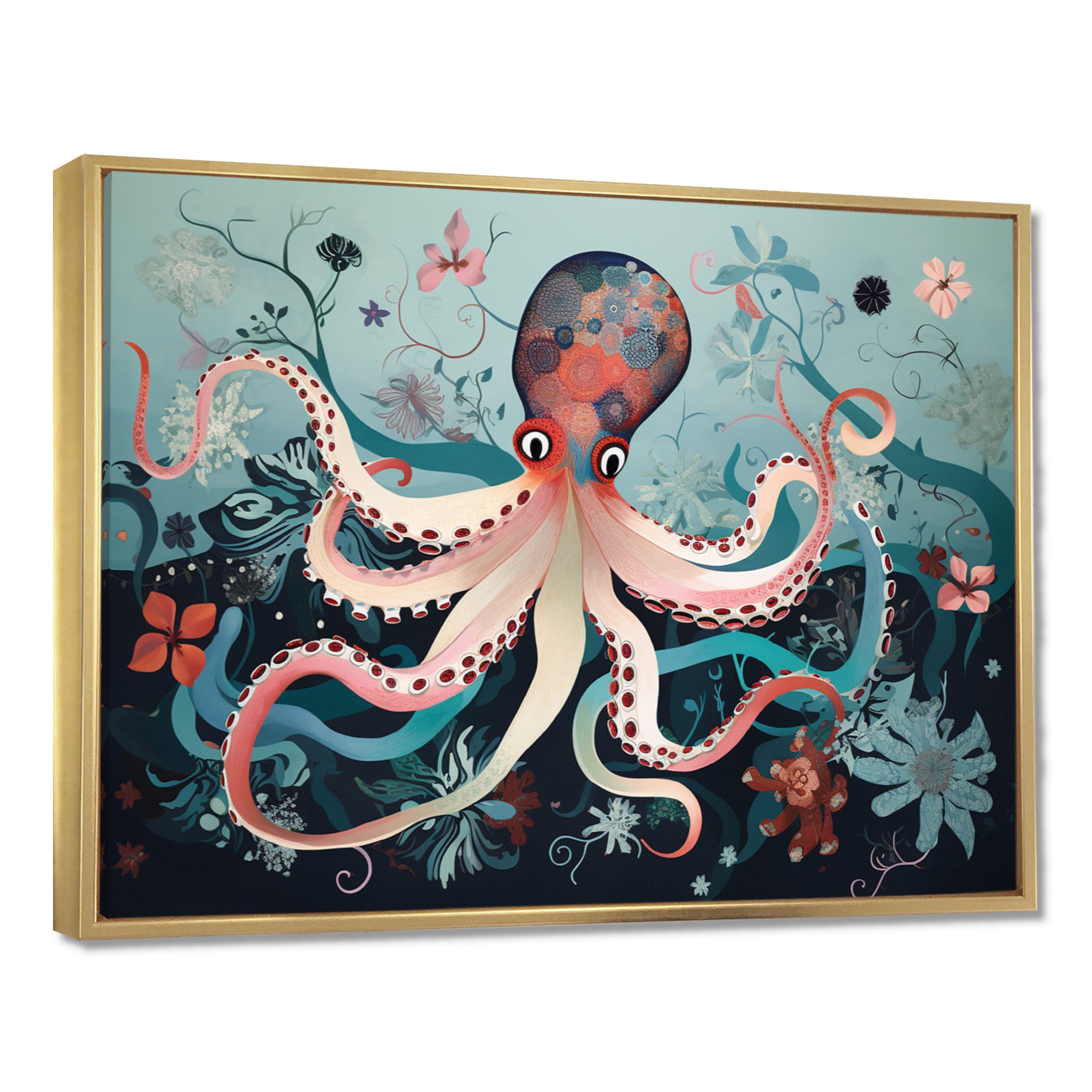 Octopus Deep Sea Retro - Octopus Home Decor Art
