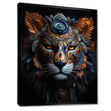 Shamanic Tribal Portrait Of Tiger Tribe - Tiger Fashion Large Canvas Wall Art