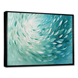 Green Turquoise Boho Feather Wave - Feathers Home Decor Art