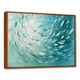 Green Turquoise Boho Feather Wave - Feathers Home Decor Art