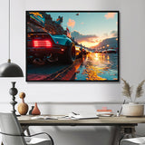 High Speed Sportscar Monaco Street Race - Car Exotic Canvas Wall Art