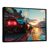 High Speed Sportscar Monaco Street Race - Car Exotic Canvas Wall Art